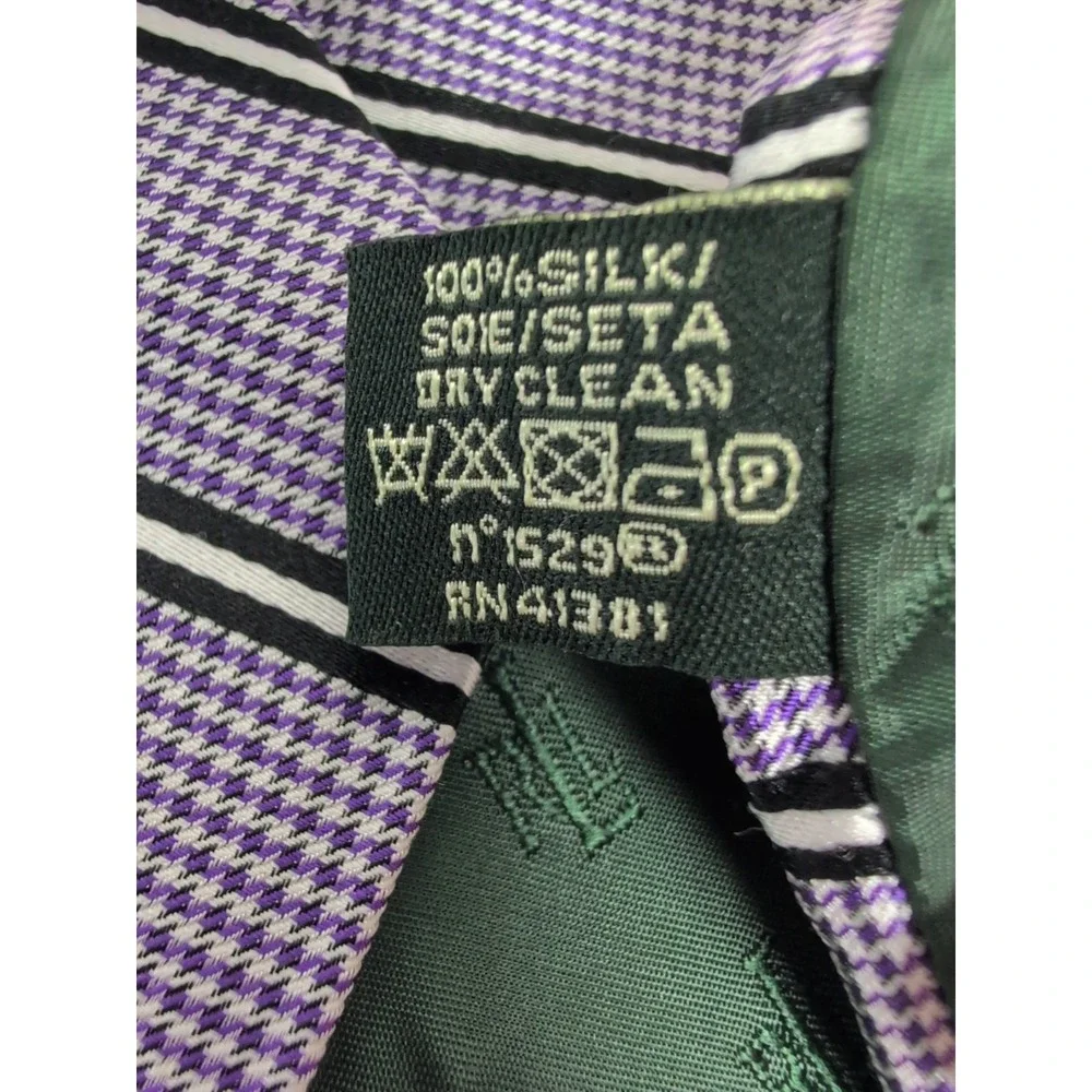 Men's Ralph Lauren Purple Striped 100% Silk Tie 59